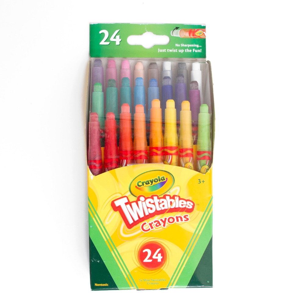 Crayola, Mini, Twistable, Crayon, 24 Color, Set